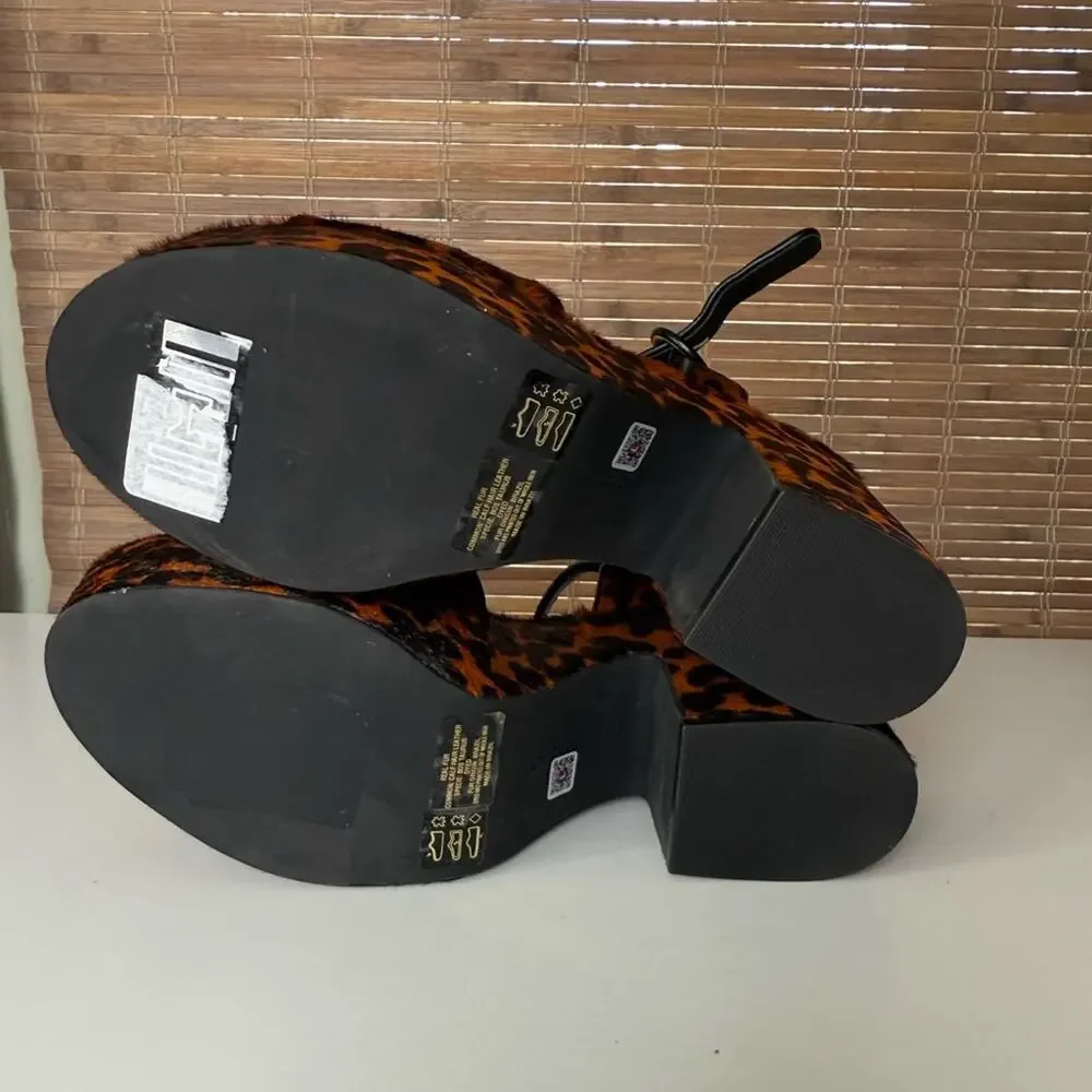 Larroude Miso Animal Print Platform Sandals 9.5